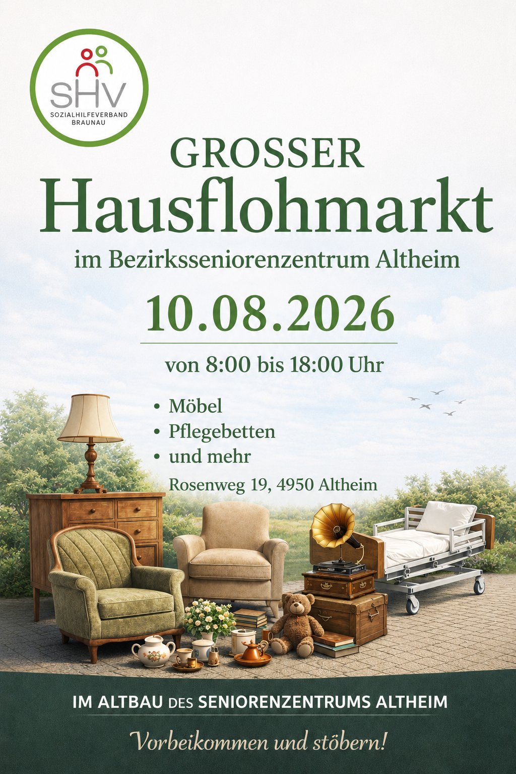Weiterer Termin: Hausflohmarkt im Altbau des Bezirksseniorenzentrums Altheim