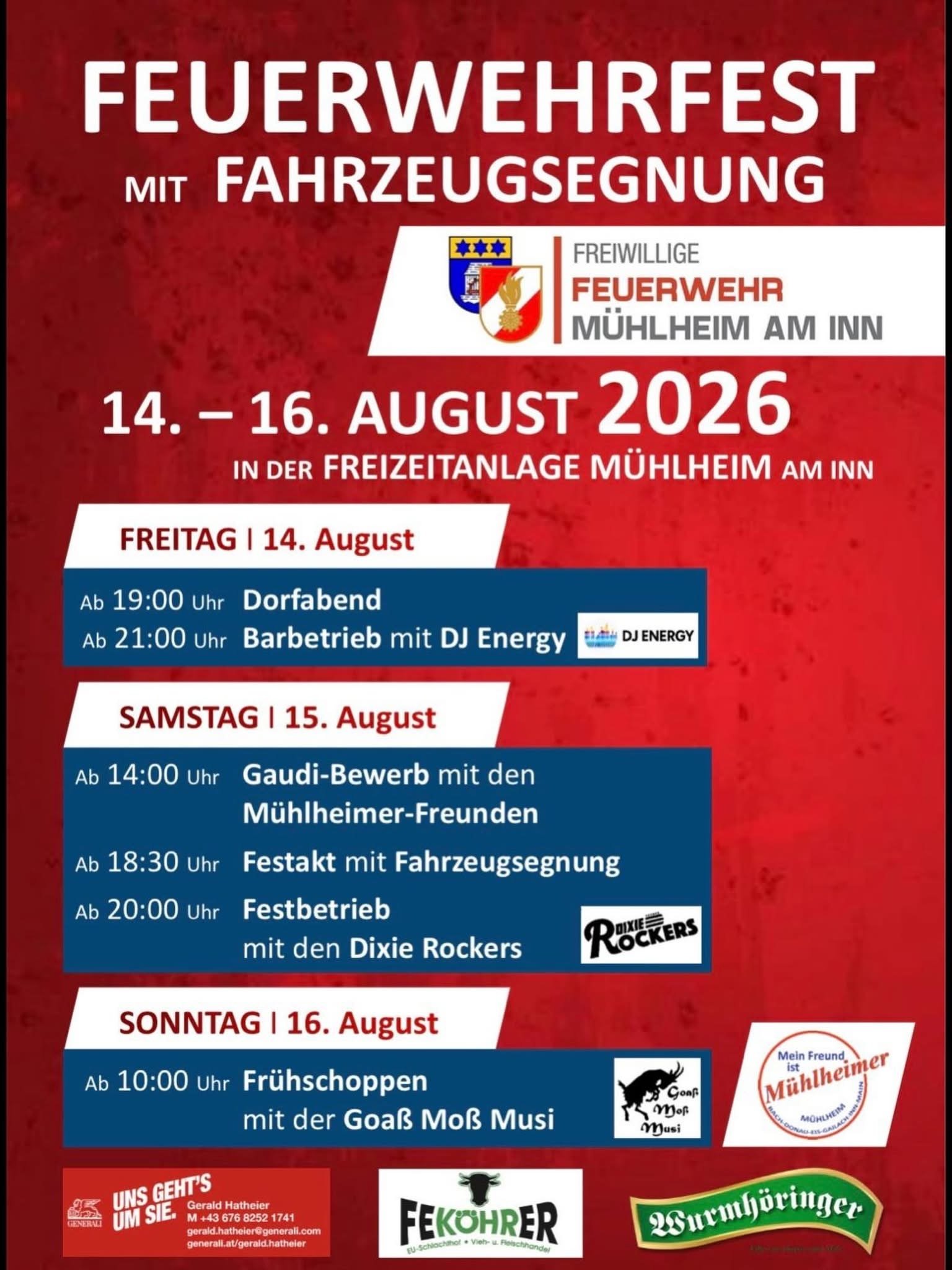 Feuerwehrfest mit Fahrzeugsegnung